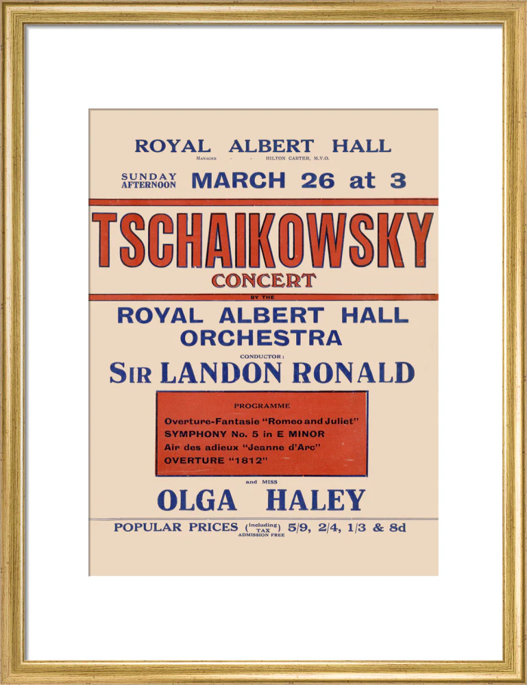 Handbill from Special Sunday Concerts (1921-1922 Season) - Tschaikowsky Concert by the Royal Albert Hall Orchestra and Miss Olga Haley, 26 March 1922 - Image 10