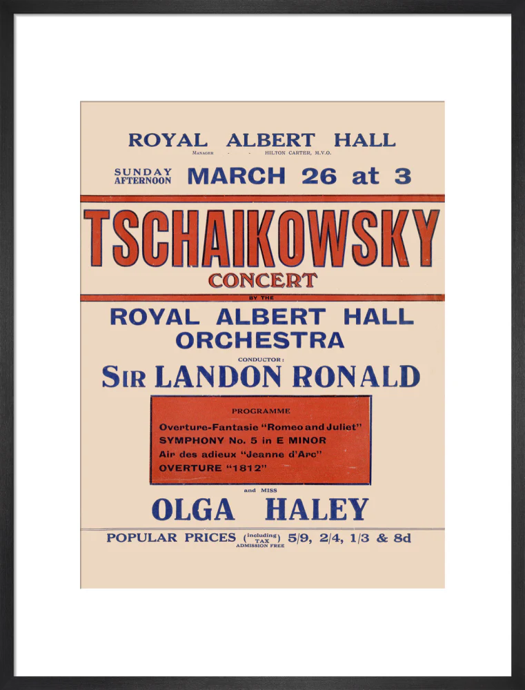 Handbill from Special Sunday Concerts (1921-1922 Season) - Tschaikowsky Concert by the Royal Albert Hall Orchestra and Miss Olga Haley, 26 March 1922 - Image 12