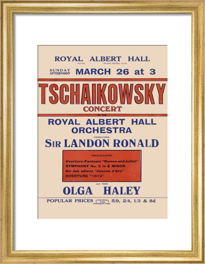 Handbill from Special Sunday Concerts (1921-1922 Season) - Tschaikowsky Concert by the Royal Albert Hall Orchestra and Miss Olga Haley, 26 March 1922 - Image 5
