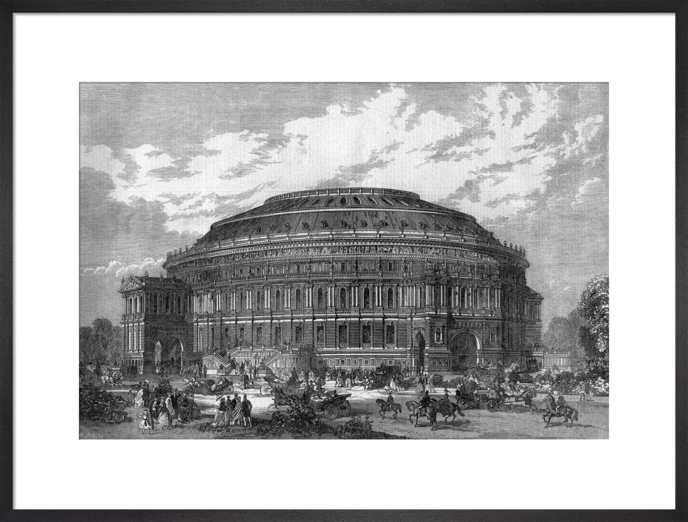 Black and White Construction Illustration of the Royal Albert Hall Art Print - Image 14