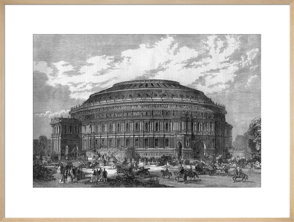 Black and White Construction Illustration of the Royal Albert Hall Art Print - Image 41