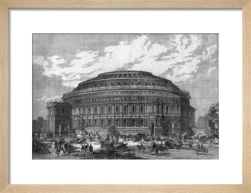 Black and White Construction Illustration of the Royal Albert Hall Art Print - Image 7