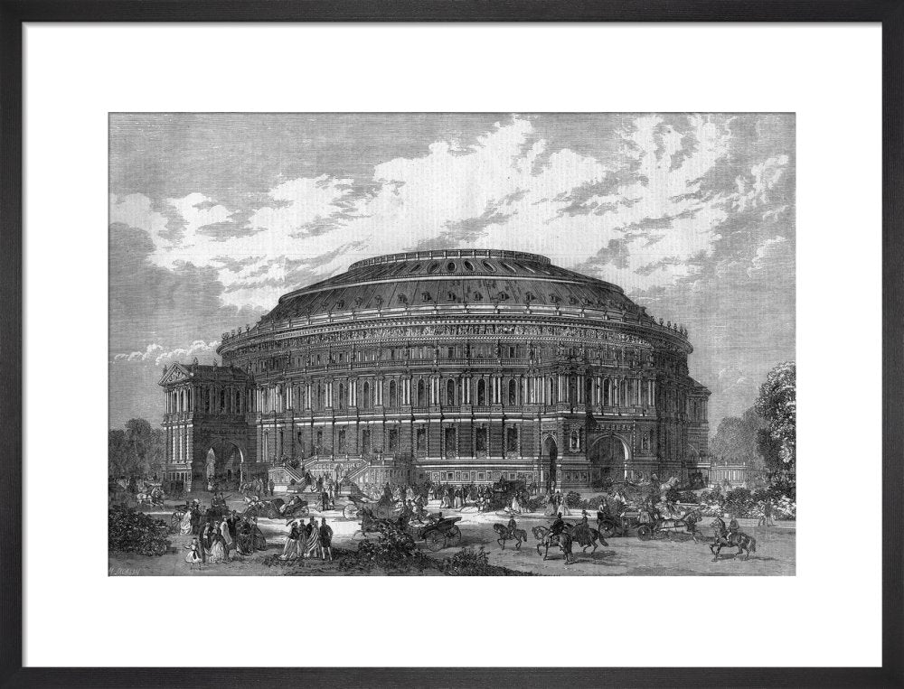 Black and White Construction Illustration of the Royal Albert Hall Art Print - Image 9