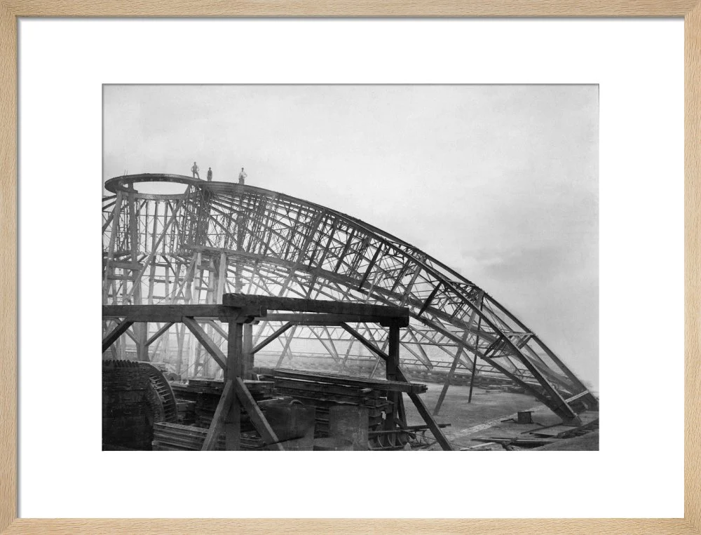 Black and White Construction of the Royal Albert Hall Art Print - Image 12