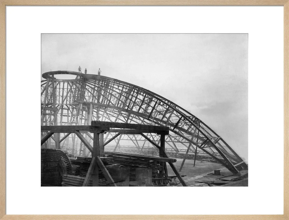 Black and White Construction of the Royal Albert Hall Art Print - Image 17