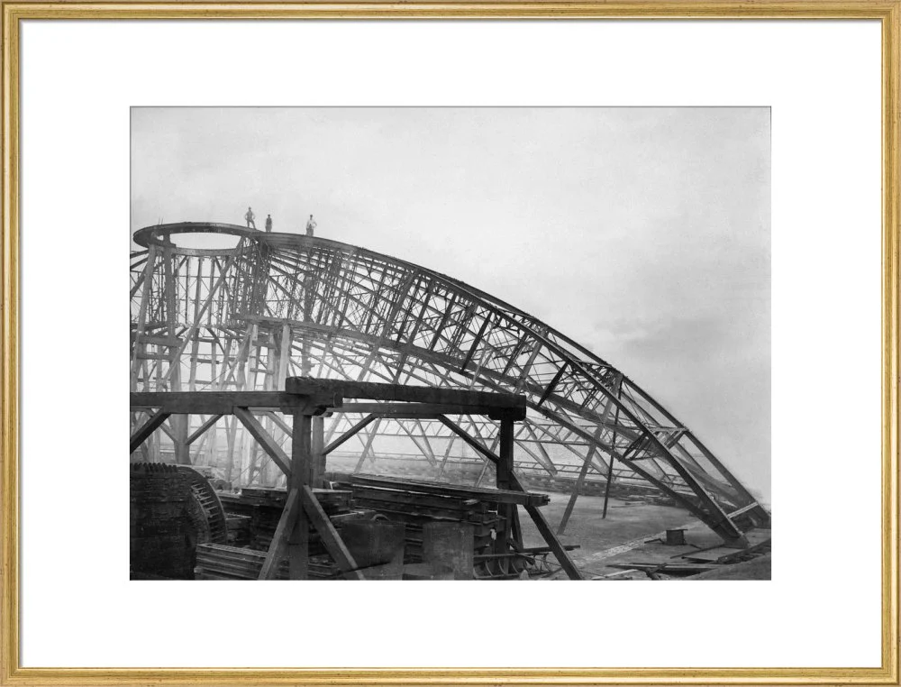 Black and White Construction of the Royal Albert Hall Art Print - Image 21