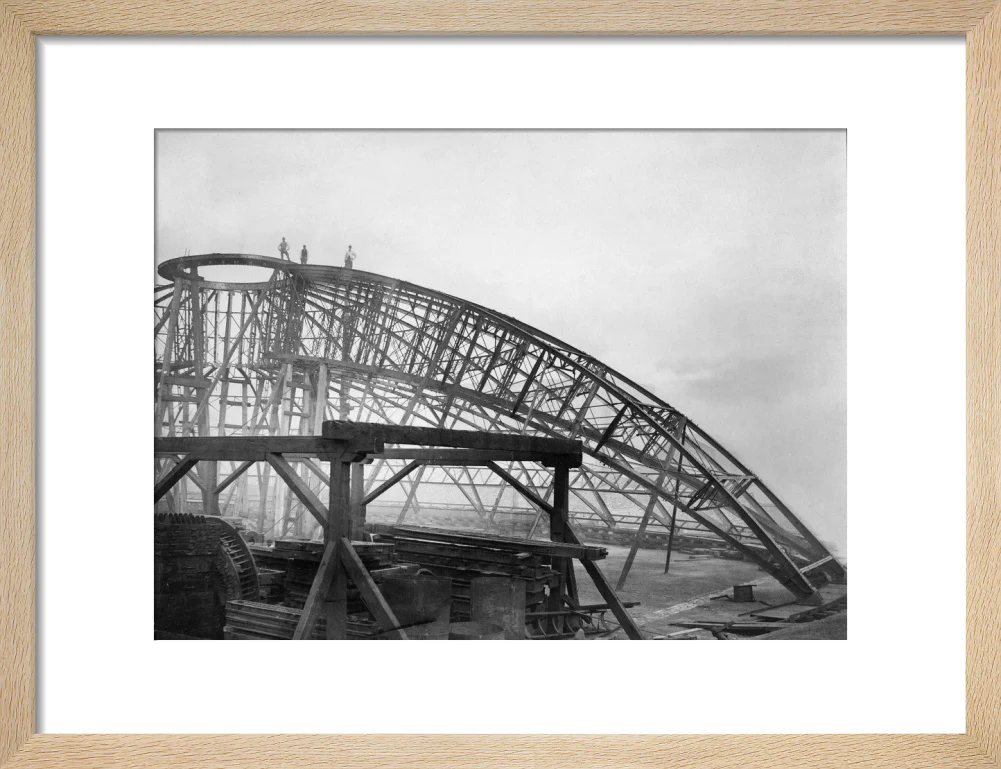 Black and White Construction of the Royal Albert Hall Art Print - Image 26