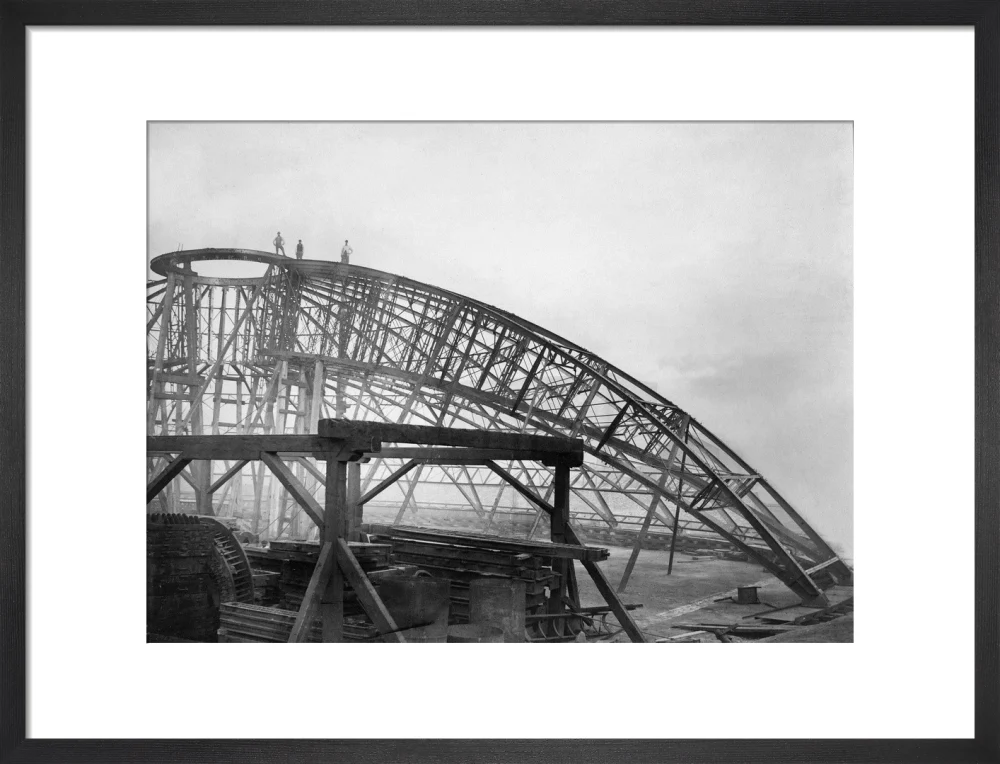 Black and White Construction of the Royal Albert Hall Art Print - Image 28