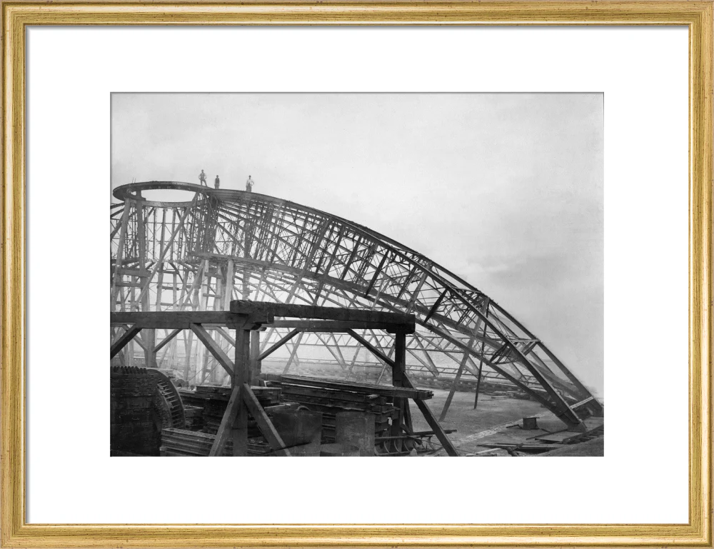 Black and White Construction of the Royal Albert Hall Art Print - Image 30
