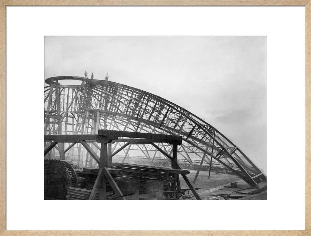 Black and White Construction of the Royal Albert Hall Art Print - Image 36