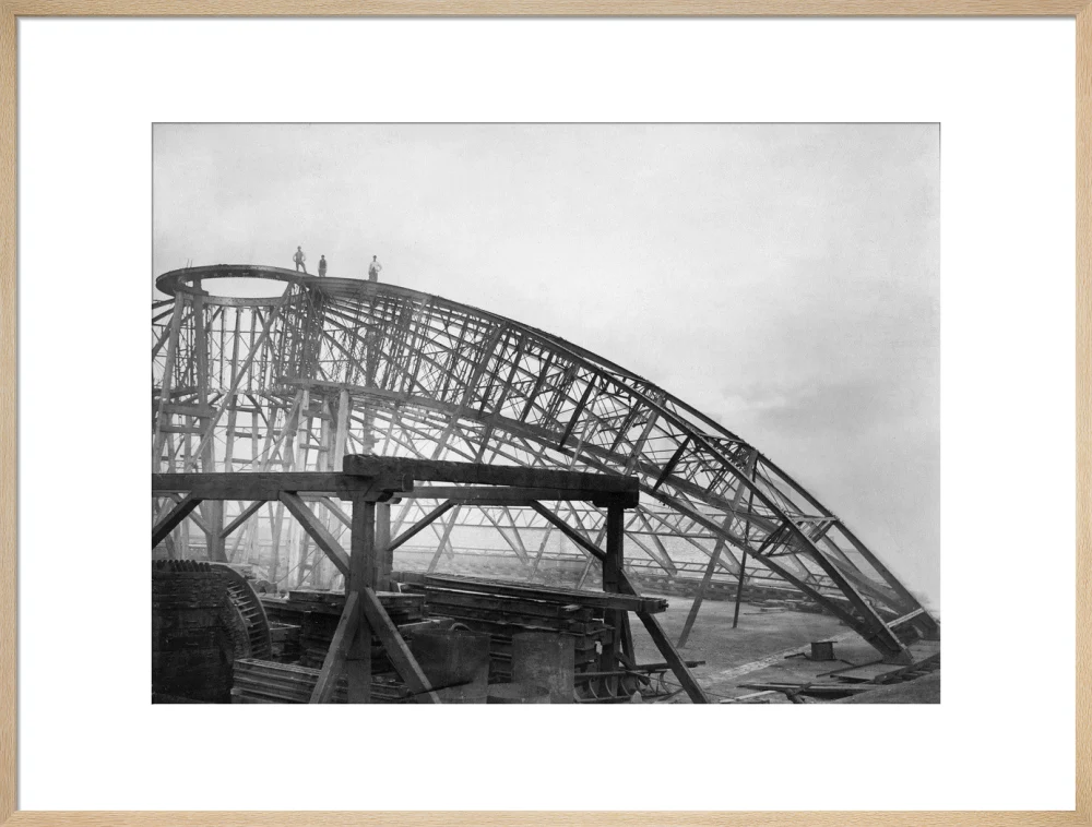 Black and White Construction of the Royal Albert Hall Art Print - Image 41