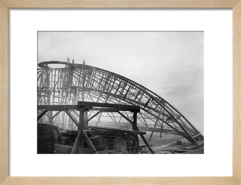 Black and White Construction of the Royal Albert Hall Art Print - Image 7
