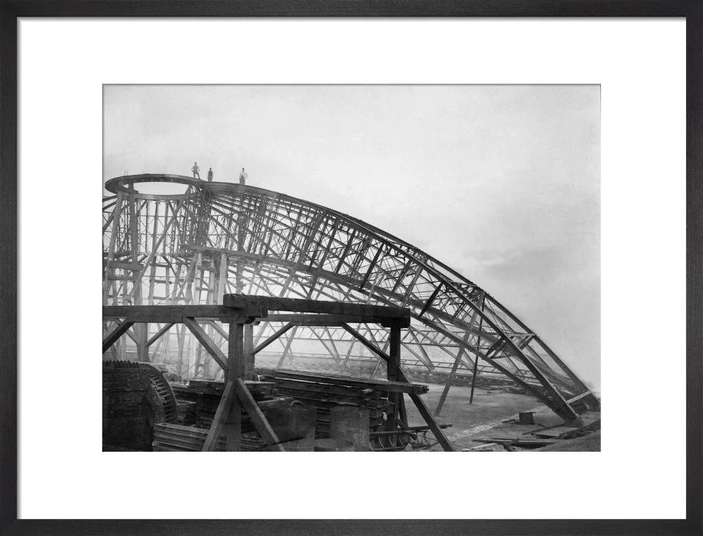 Black and White Construction of the Royal Albert Hall Art Print - Image 9
