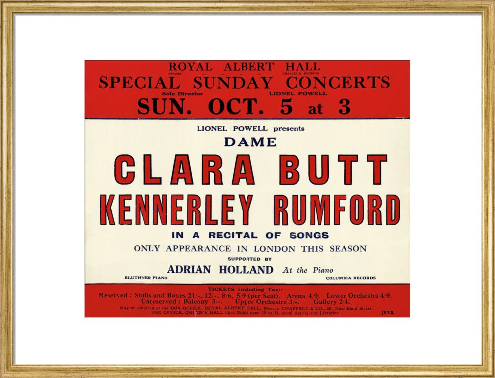 Dame Clara Butt and Kennerley Rumford's Special Sunday Concerts (1930-1931 Season) Art Print - Image 16