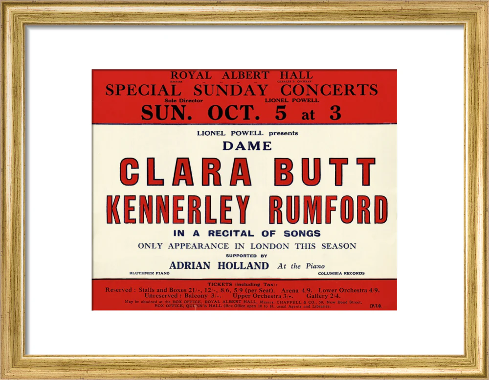 Dame Clara Butt and Kennerley Rumford's Special Sunday Concerts (1930-1931 Season) Art Print - Image 25
