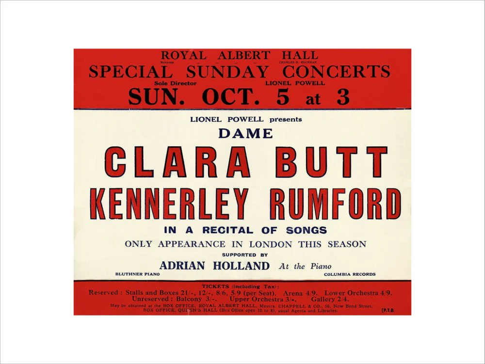Dame Clara Butt and Kennerley Rumford's Special Sunday Concerts (1930-1931 Season) Art Print - Image 27