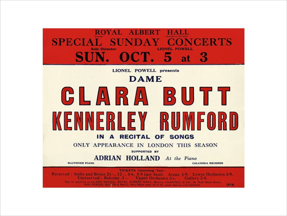 Dame Clara Butt and Kennerley Rumford's Special Sunday Concerts (1930-1931 Season) Art Print - Image 37