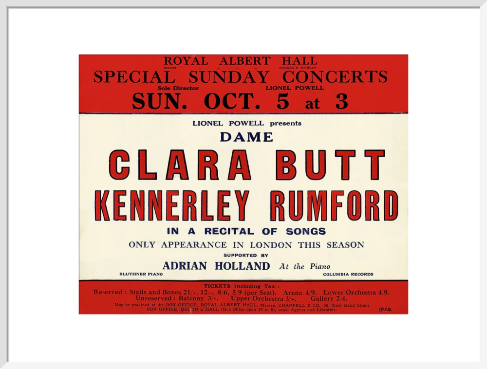 Dame Clara Butt and Kennerley Rumford's Special Sunday Concerts (1930-1931 Season) Art Print - Image 39