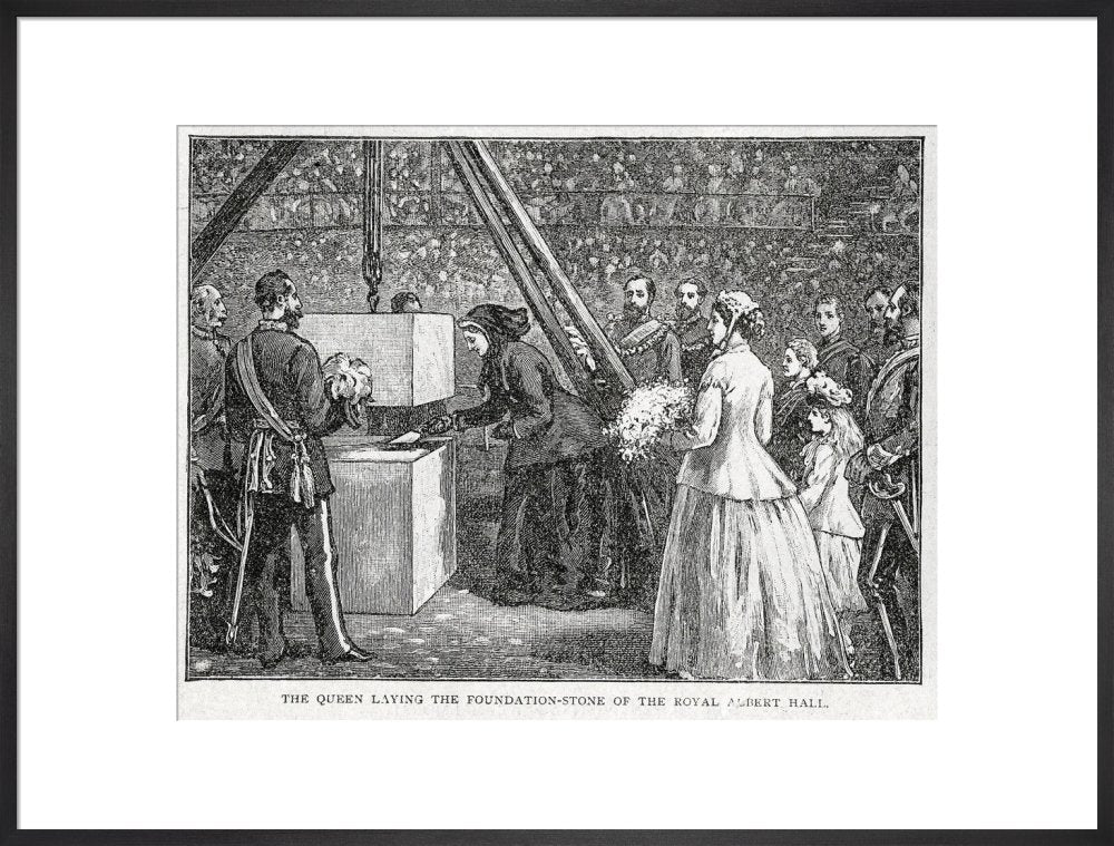 Close Up of Queen Victoria Laying the Hall's Foundation Stone Art Print - Image 19