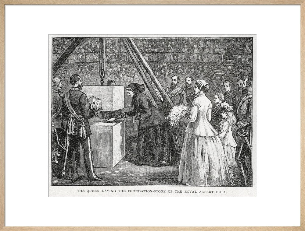 Close Up of Queen Victoria Laying the Hall's Foundation Stone Art Print - Image 22