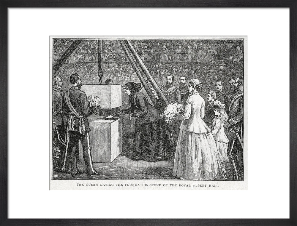 Close Up of Queen Victoria Laying the Hall's Foundation Stone Art Print - Image 28
