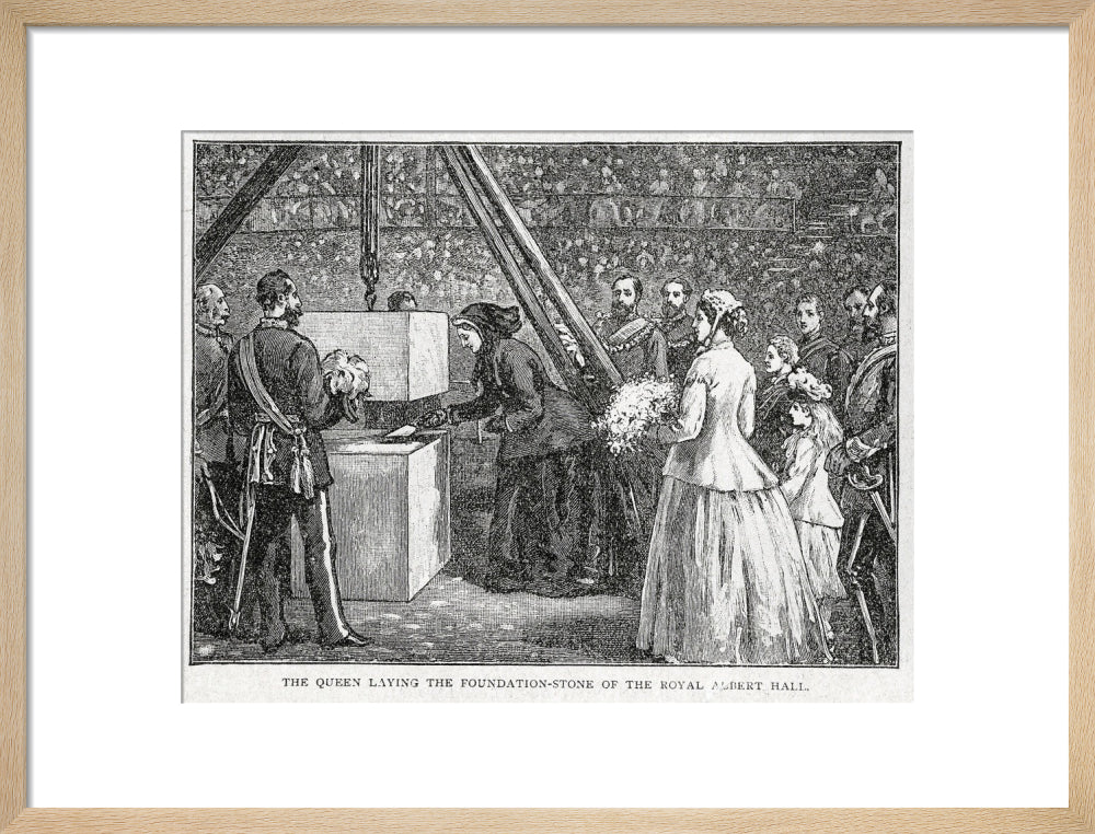 Close Up of Queen Victoria Laying the Hall's Foundation Stone Art Print - Image 31