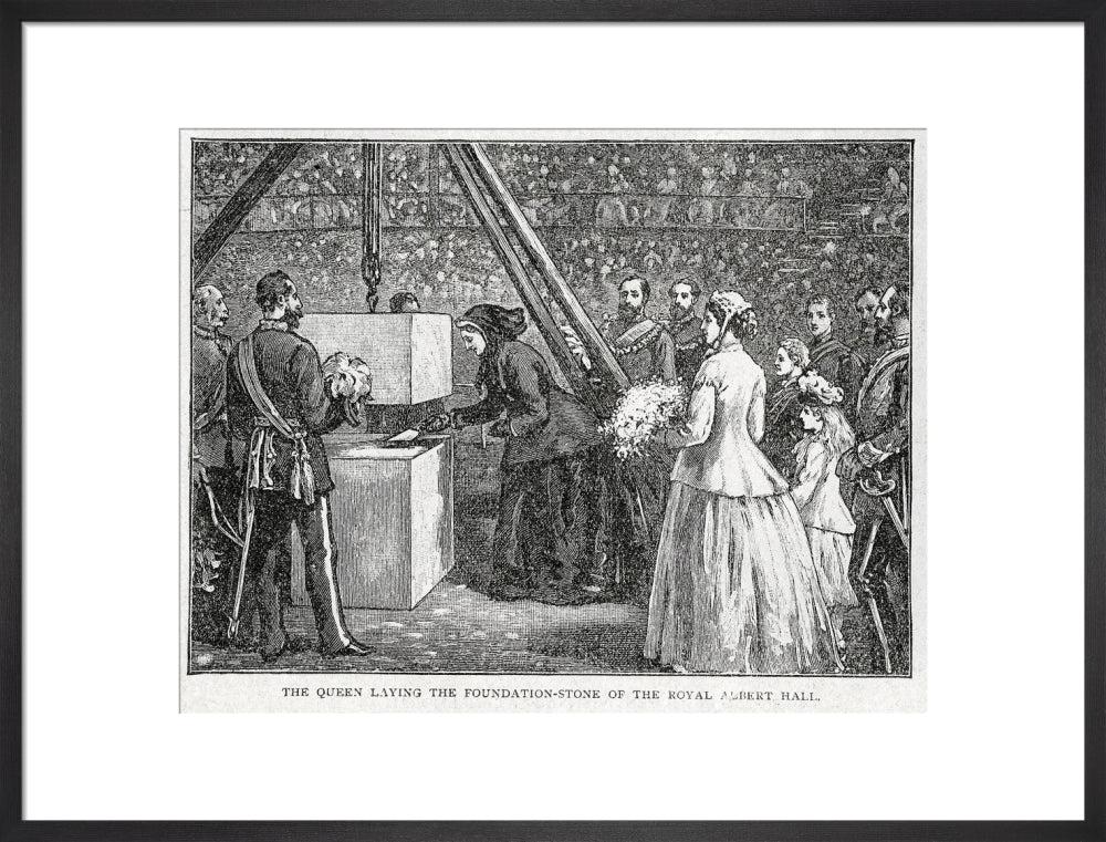 Close Up of Queen Victoria Laying the Hall's Foundation Stone Art Print - Image 33