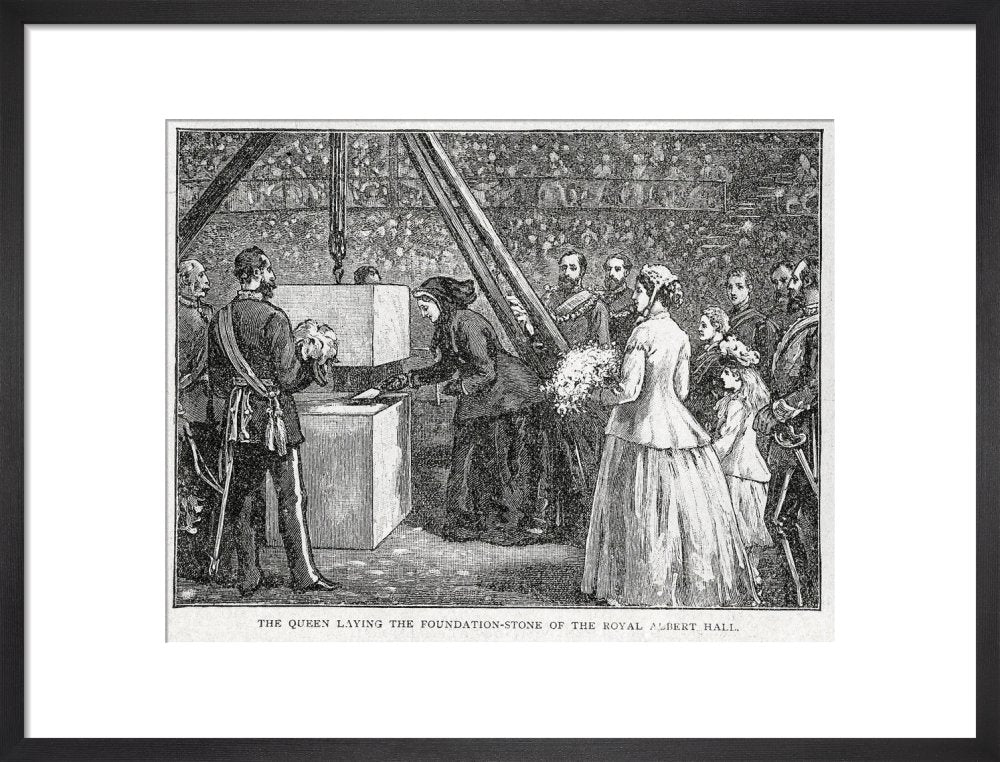 Close Up of Queen Victoria Laying the Hall's Foundation Stone Art Print - Image 9