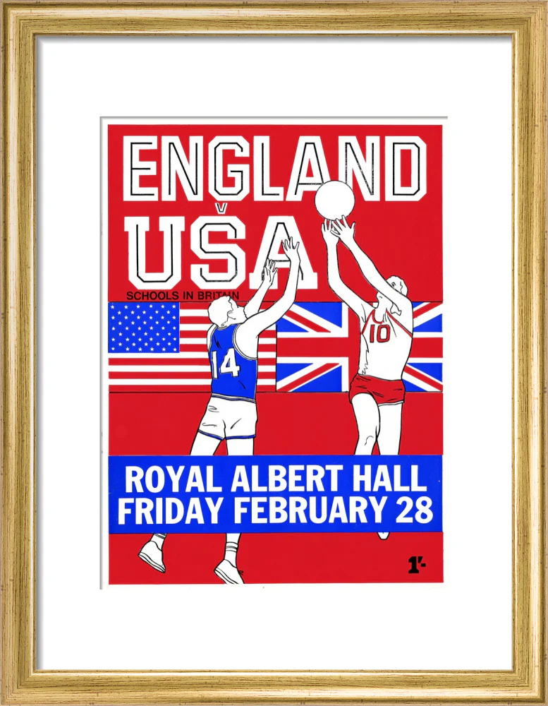 English Schools Basketball Tournament Art Print - Image 25