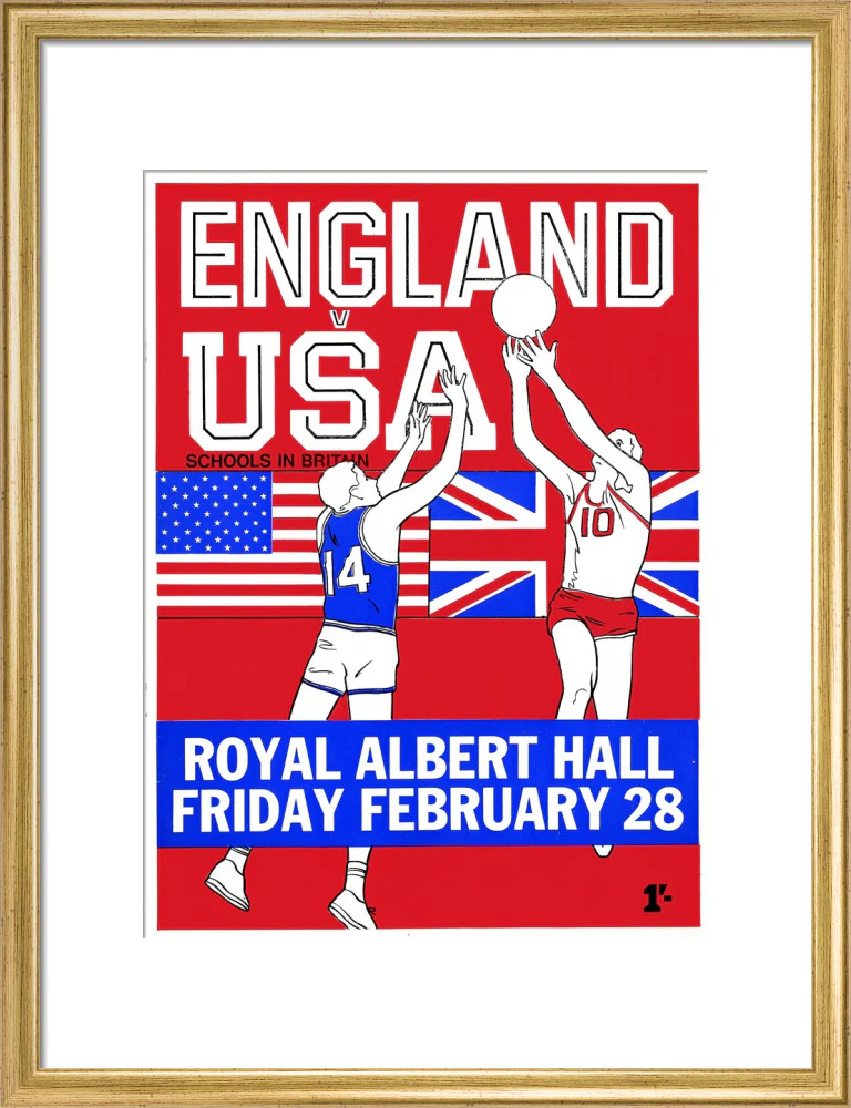 English Schools Basketball Tournament Art Print - Image 30