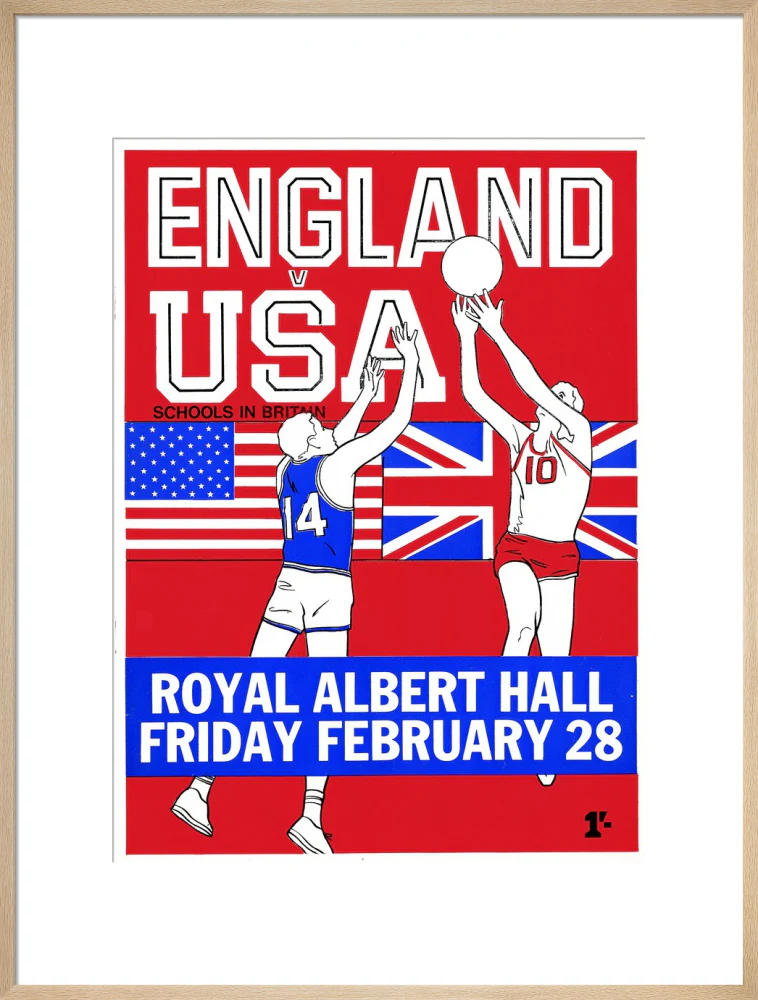English Schools Basketball Tournament Art Print - Image 41