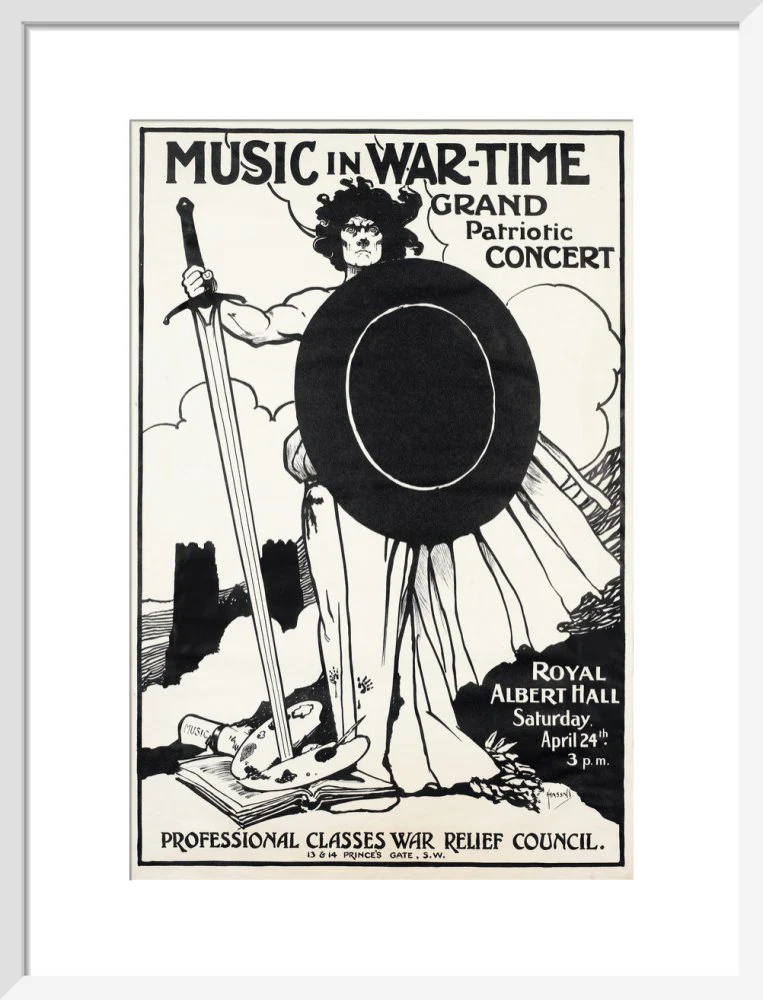 Grand Patriotic Concert, in aid of the Professional Classes War Relief Council and Recruiting Art Print - Image 10
