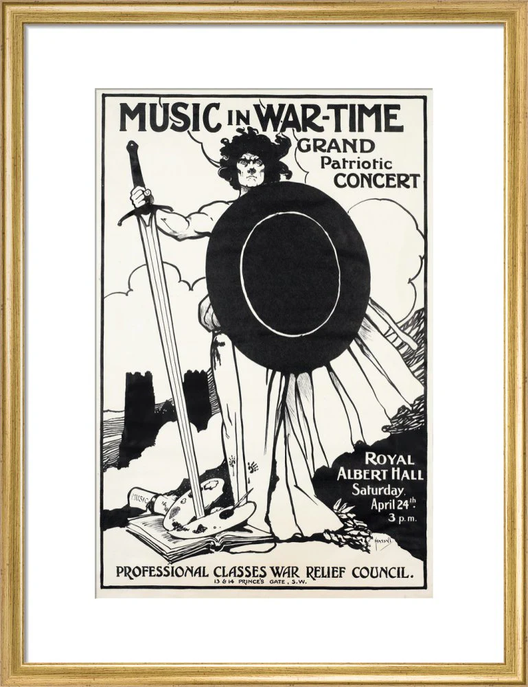 Grand Patriotic Concert, in aid of the Professional Classes War Relief Council and Recruiting Art Print - Image 11