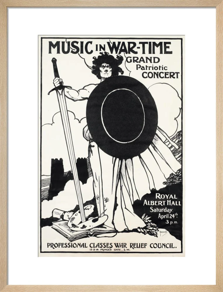 Grand Patriotic Concert, in aid of the Professional Classes War Relief Council and Recruiting Art Print - Image 12