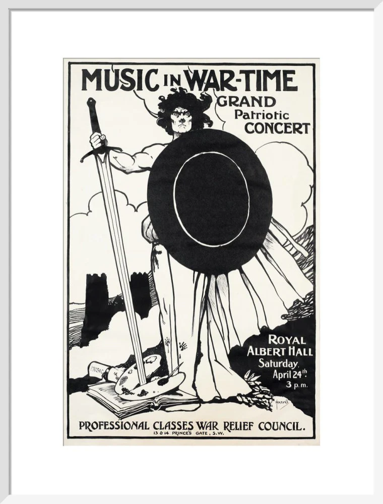 Grand Patriotic Concert, in aid of the Professional Classes War Relief Council and Recruiting Art Print - Image 15
