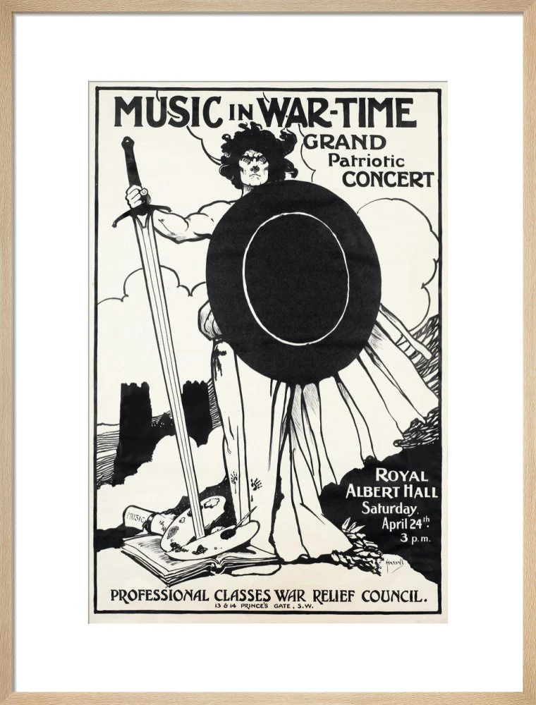 Grand Patriotic Concert, in aid of the Professional Classes War Relief Council and Recruiting Art Print - Image 17
