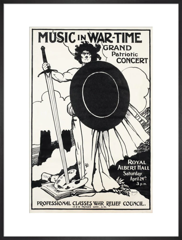Grand Patriotic Concert, in aid of the Professional Classes War Relief Council and Recruiting Art Print - Image 19