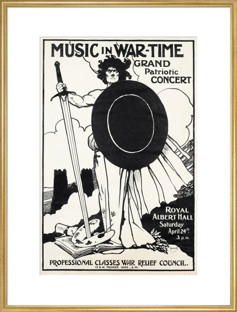 Grand Patriotic Concert, in aid of the Professional Classes War Relief Council and Recruiting Art Print - Image 21