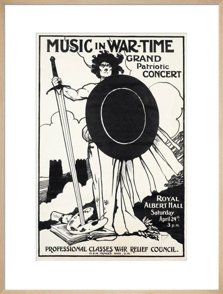Grand Patriotic Concert, in aid of the Professional Classes War Relief Council and Recruiting Art Print - Image 22