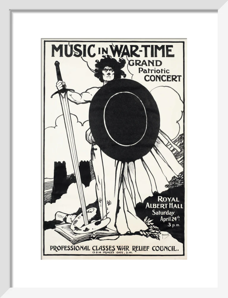 Grand Patriotic Concert, in aid of the Professional Classes War Relief Council and Recruiting Art Print - Image 24