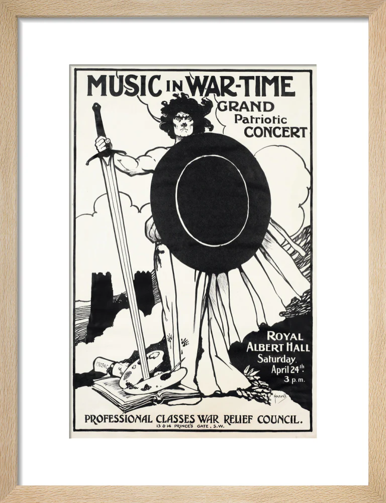 Grand Patriotic Concert, in aid of the Professional Classes War Relief Council and Recruiting Art Print - Image 26