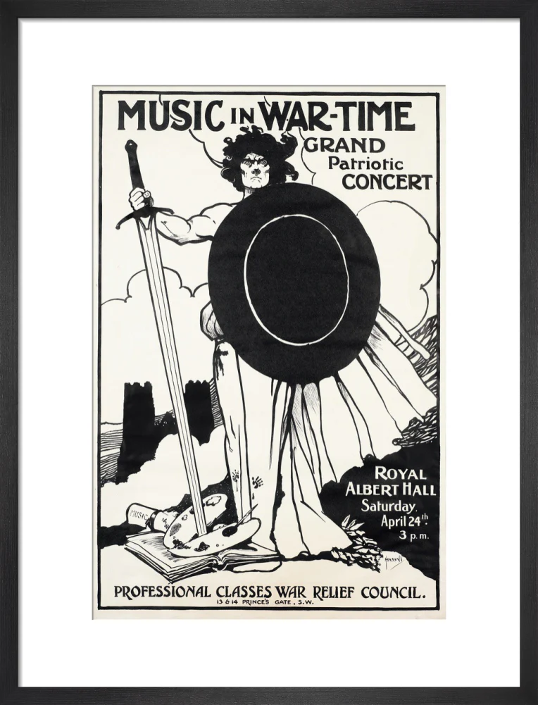 Grand Patriotic Concert, in aid of the Professional Classes War Relief Council and Recruiting Art Print - Image 28