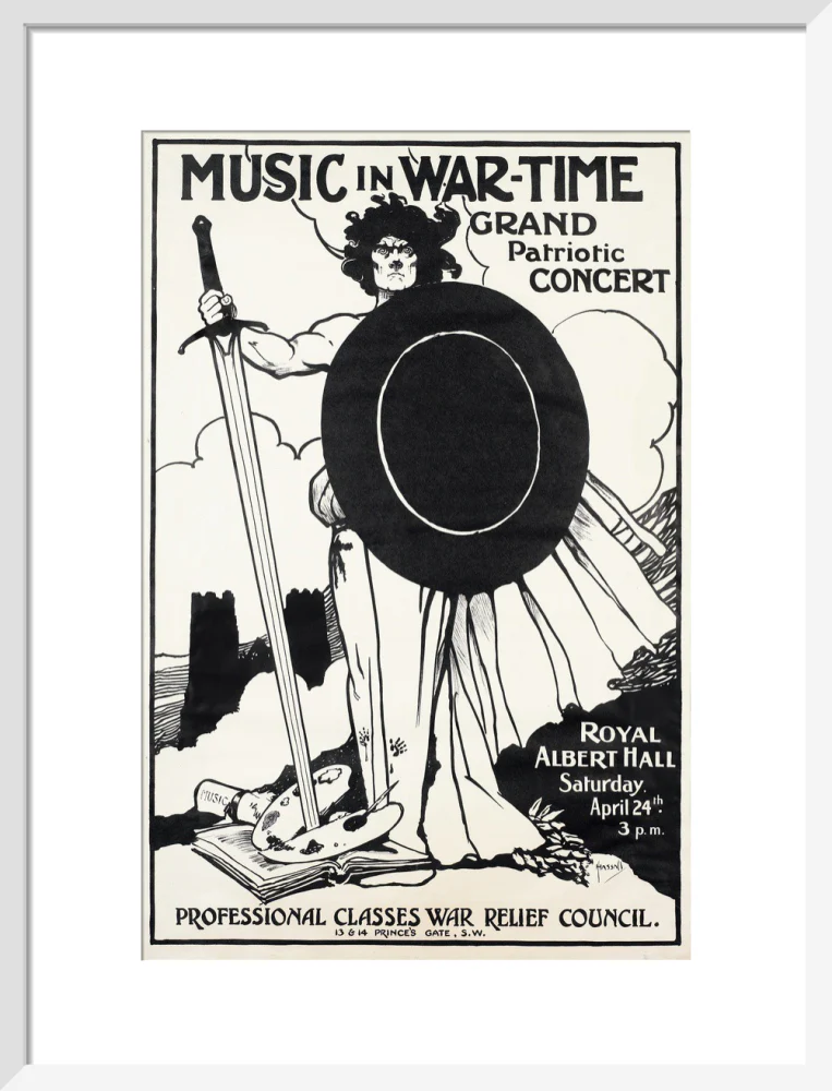 Grand Patriotic Concert, in aid of the Professional Classes War Relief Council and Recruiting Art Print - Image 29