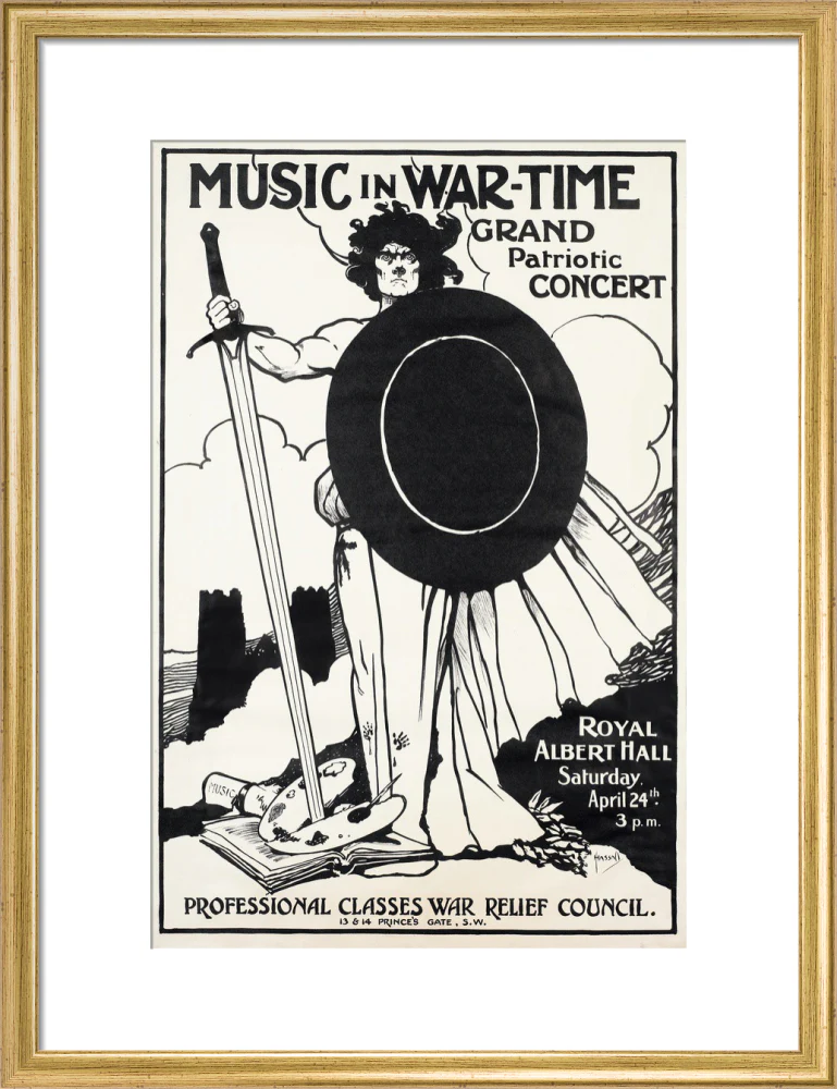 Grand Patriotic Concert, in aid of the Professional Classes War Relief Council and Recruiting Art Print - Image 30