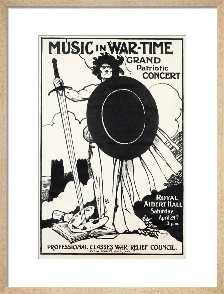 Grand Patriotic Concert, in aid of the Professional Classes War Relief Council and Recruiting Art Print - Image 31
