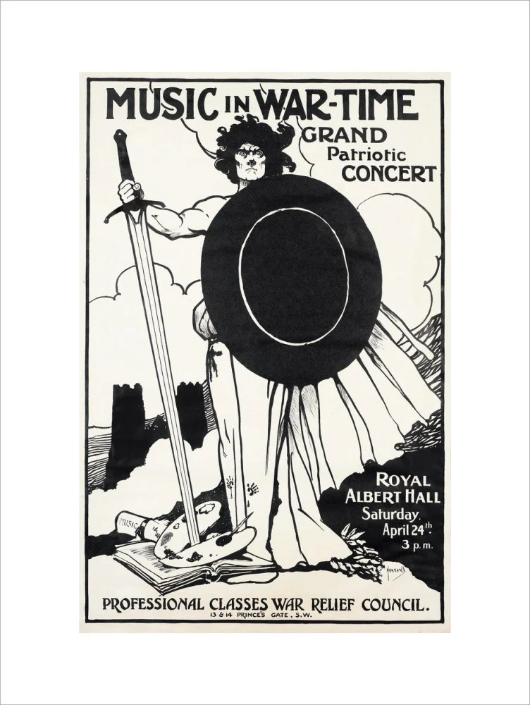 Grand Patriotic Concert, in aid of the Professional Classes War Relief Council and Recruiting Art Print - Image 32
