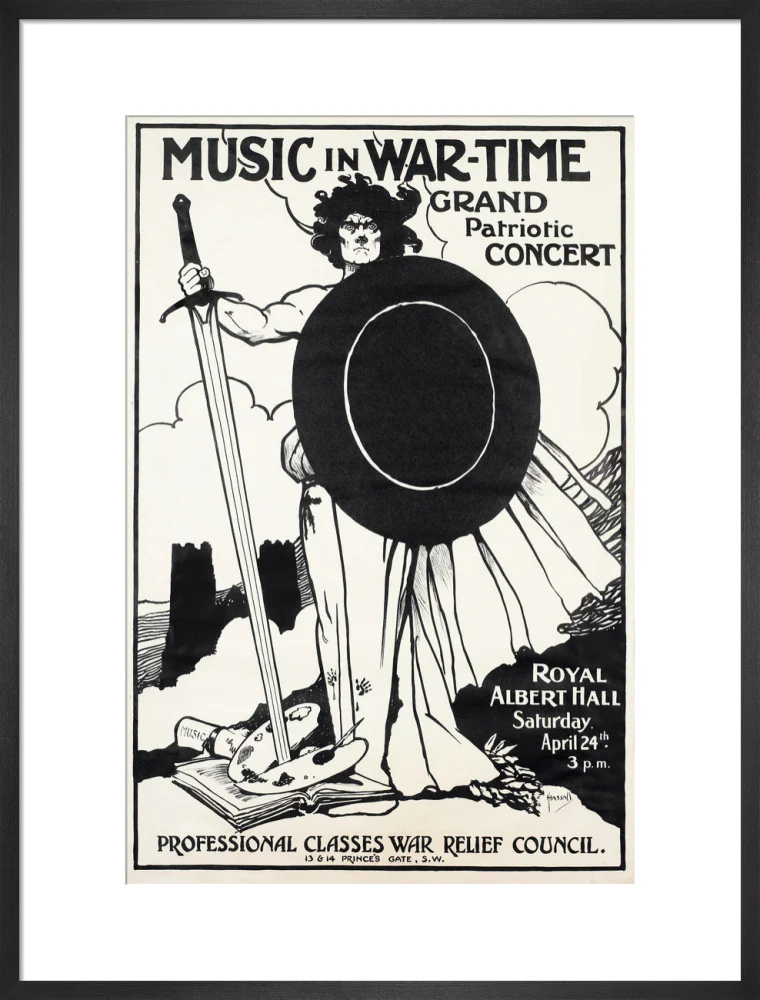 Grand Patriotic Concert, in aid of the Professional Classes War Relief Council and Recruiting Art Print - Image 33