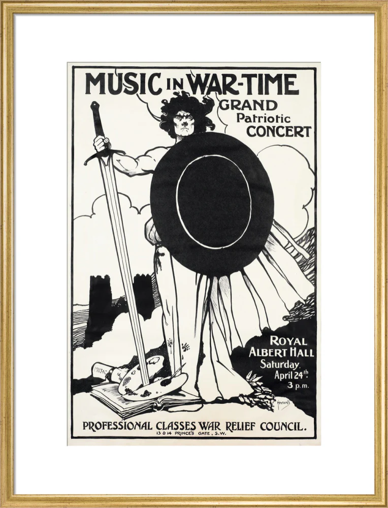 Grand Patriotic Concert, in aid of the Professional Classes War Relief Council and Recruiting Art Print - Image 35