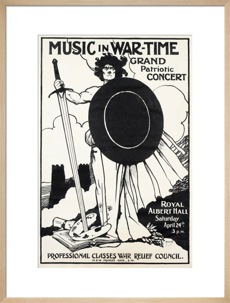 Grand Patriotic Concert, in aid of the Professional Classes War Relief Council and Recruiting Art Print - Image 36