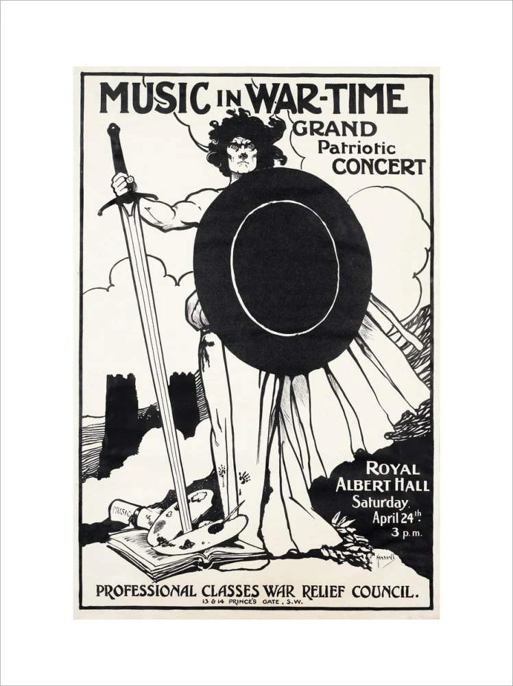 Grand Patriotic Concert, in aid of the Professional Classes War Relief Council and Recruiting Art Print - Image 37